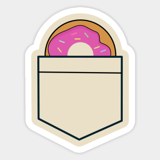 Donut In A Pocket T-Shirt Design Sticker